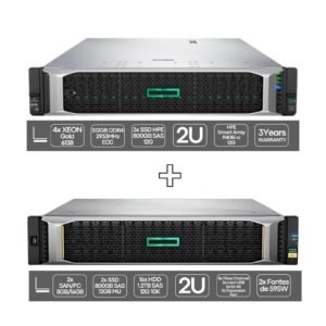 HP ProLiant DL560 G10 | 4P Gold 6138 | 512GB | 3x SSD 800GB | 2x 1600W + HPE MSA 2050 SAN FC 24xSFF