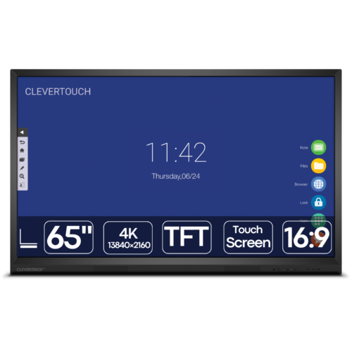 CleverTouch V Series 4th Gen | 65″ | 4K UHD 3840×2160 | Táctil | Android