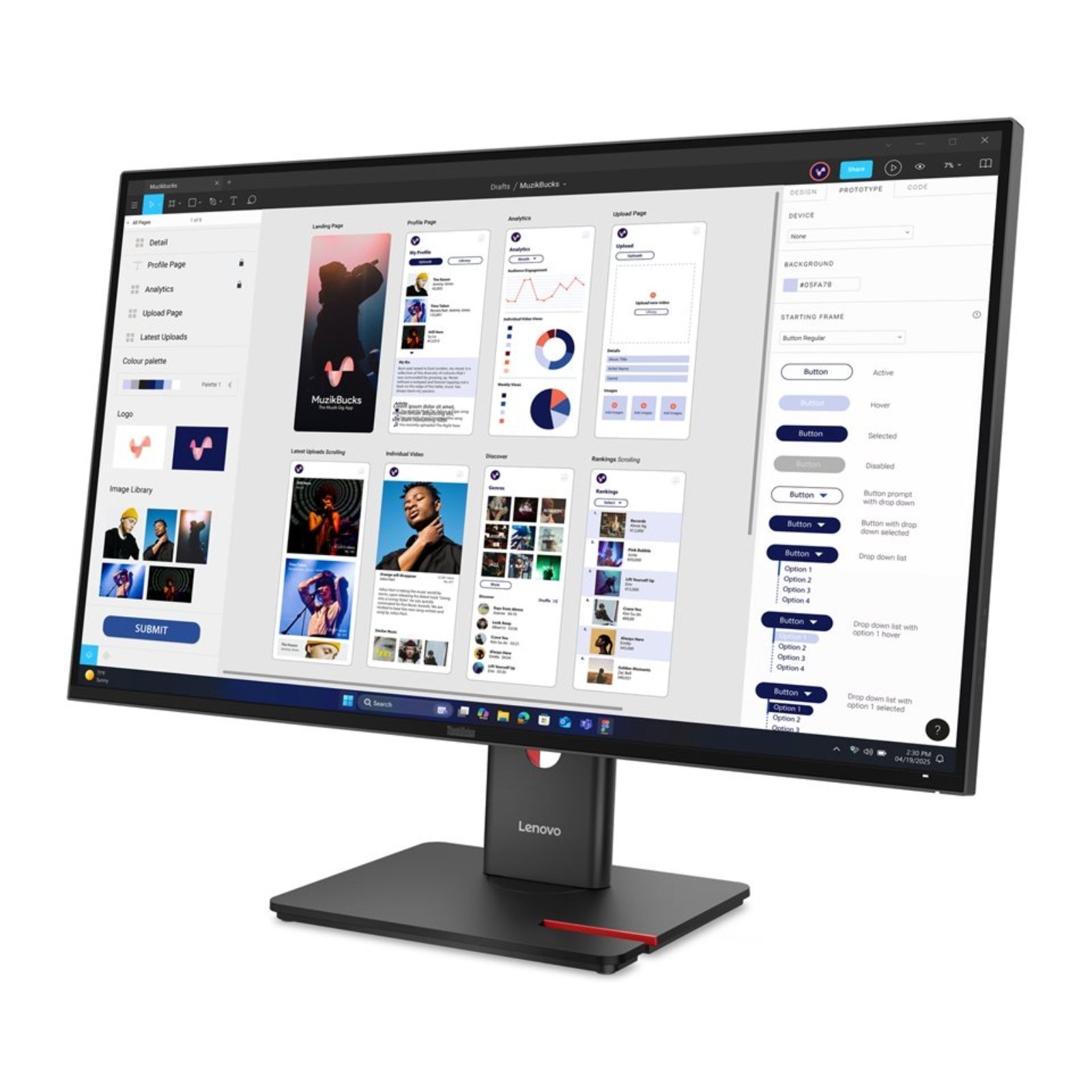 Lenovo ThinkVision T32UD-40 | 32″ | 4K UHD | IPS | Dock Monitor - Image 3