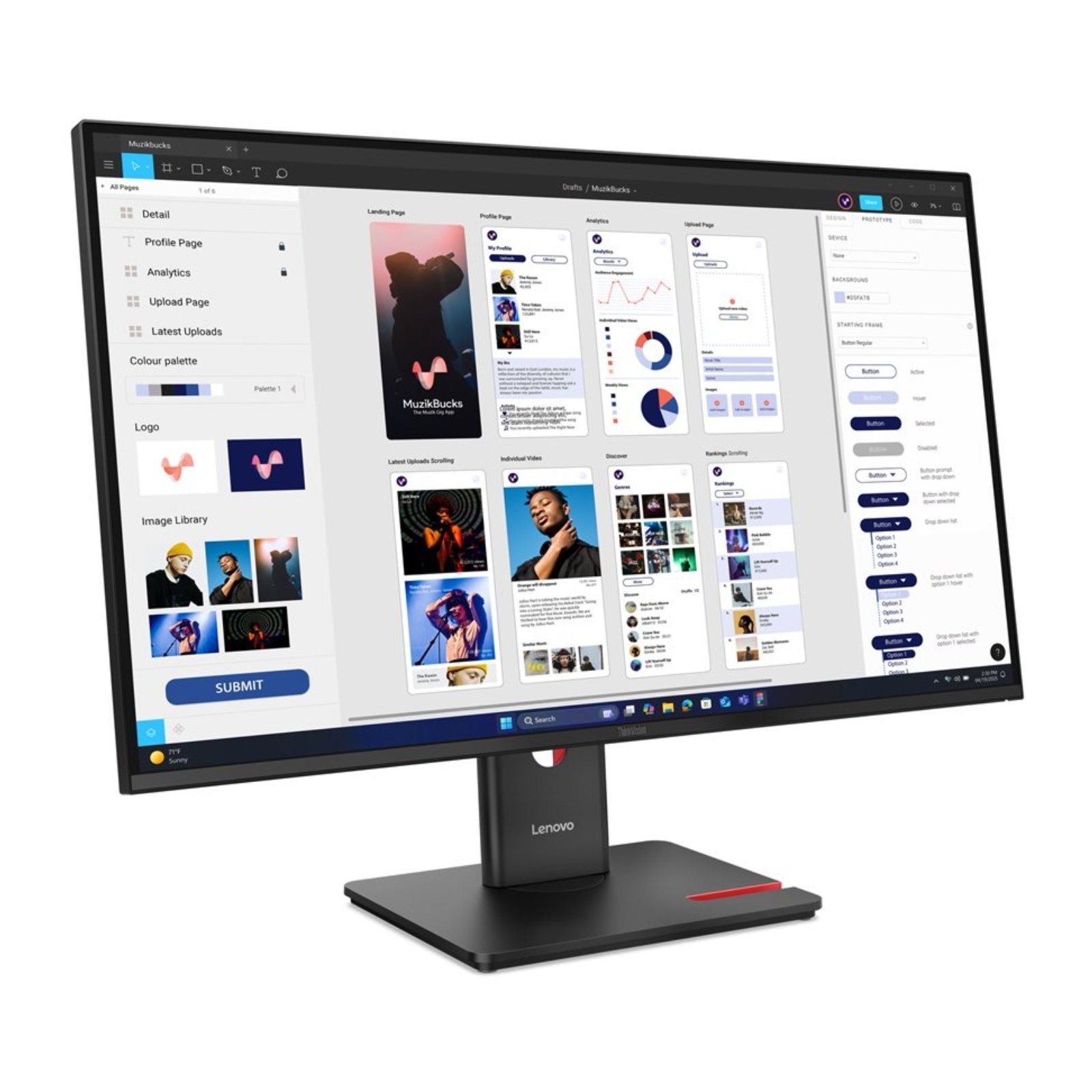 Lenovo ThinkVision T32UD-40 | 32″ | 4K UHD | IPS | Dock Monitor - Image 2