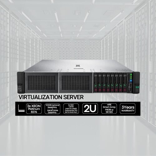 HP DL380 G10 Servidor Virtualização | 2P 8276 | 512GB (Optane) + 128GB | 3xSSD 1.92TB