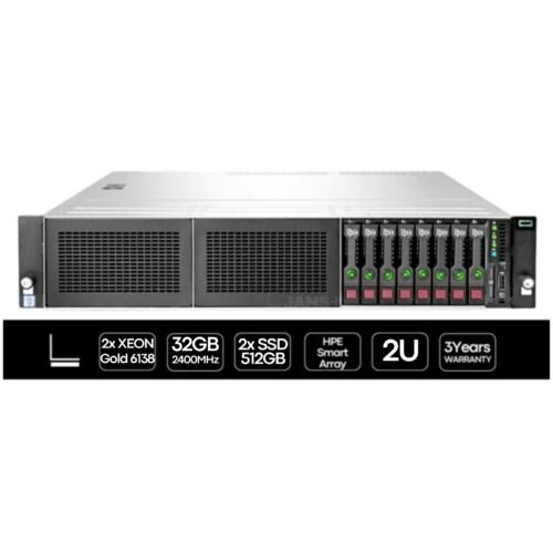 HP Proliant DL380 G10 | 2P 6138 | 32GB | 2x SSD 512GB (eco)