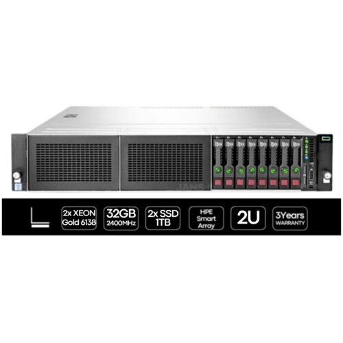 HP Proliant DL380 G10 | 2P 6138 | 32GB | 2x SSD 1TB (eco)